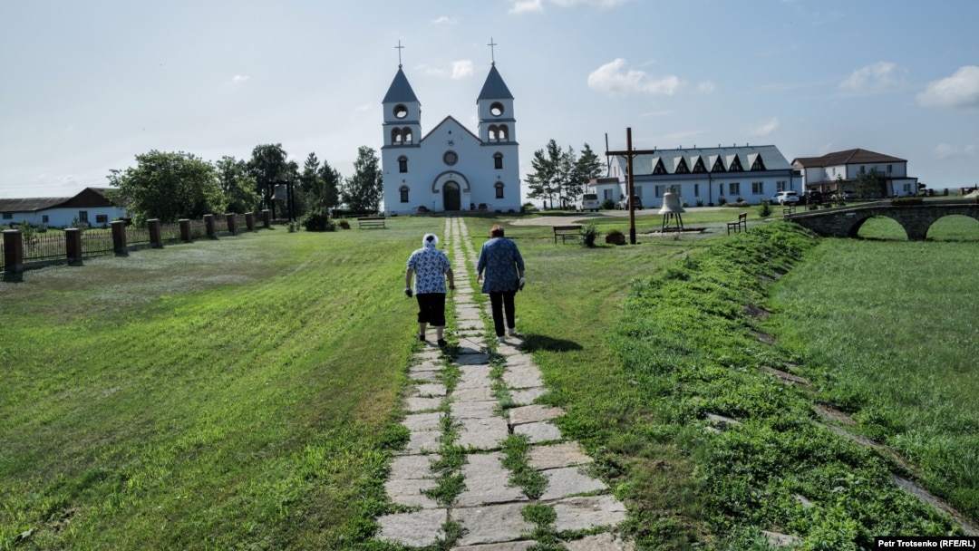 The Catholic church in the village of Ozernoye, where the descendants of Poles who were deported to Kazakhstan live.