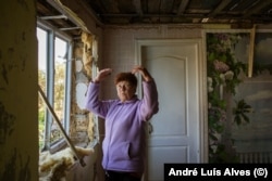 Зінаїда Мирненко. Її будинок в Білопіллі Сумської області був ушкоджений внаслідок обстрілів з Росії