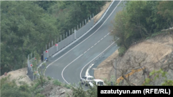 A new road leading to the Armenian village of Kirants being built along the recently demarcated section of the border with Azerbaijan (the photograph was taken on August 2, 2024).