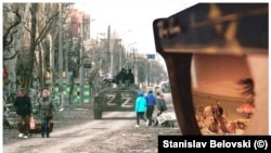  Станислав Беловски, Looks, щемпел върху платно, с включена снимка на Александър Ермоченко и реклама на слънчеви очила 