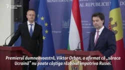 Ministrul maghiar de Externe spune că Ucraina trebuie să negocieze pacea cu Rusia