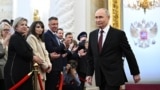 Ruski predsjednik Vladimir Putin ulazi na ceremoniju inauguracije u Kremlju, Moskva 7. maj 2024.