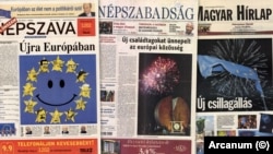 EU-csatlakozás címlapok - 2004. május 1.