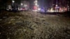 The scene in Belgorod following a large blast late on April 20.