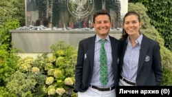  Иван Йовчев и Максси Вичева по време на Уимбълдън, 2023 година 