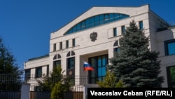 Clădirea Ambasadei Federației Ruse la Chișinău, iunie 2023