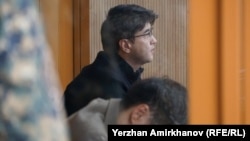 Quandyq Bishimbaev appears in court in Astana in March.