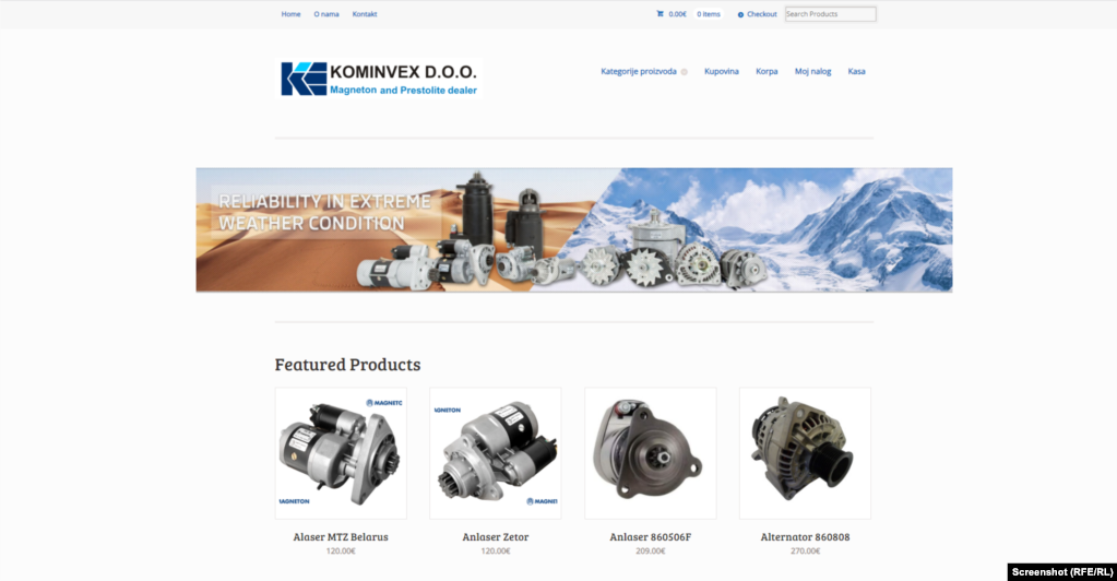 From the website of Serbian firm Kominvex