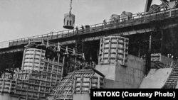 Строительство Каховской ГЭС. Иллюстративное фото