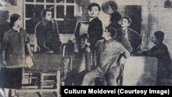 Tiraspol, 1933. Unul din primele spectacole ale Teatrului moldovenesc, „Biruința”. „Cultura Moldovei”, 15 decembrie 1963.