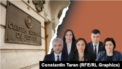 Candidații la funcția de judecător la Curtea Supremă de Justiție (de la stânga la dreapta): Adrian Cerbu, Stella Bleșceaga, Diana Stănilă, Ion Munteanu, Stela Procopciuc.