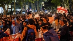 Georgians continued their demonstrations against the proposed "foreign agent" bill in Tbilisi late on May 3.