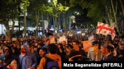 Protesti u Tbilisiju zbog zakona "o stranom agentu" 3. maj 2024.