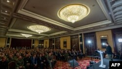 Volodimir Zelenski se obraća gostima na Forumu odbrambene industrije, Kijev, 29. septembar 2029.