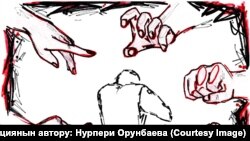 Иллюстрациялардын автору Нурпери Орунбаева. 