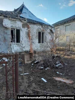 Будинок у Білозерці після російського обстрілу