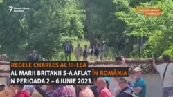 Regele Charles părăsește Viscri, județul Brașov. 6 iunie 2023