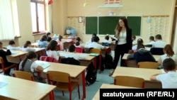 Children in class at a public school in Armenia (file photo)