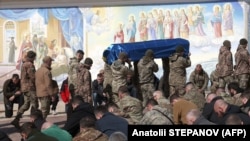تشیع جنازه یک سرباز اوکراینی