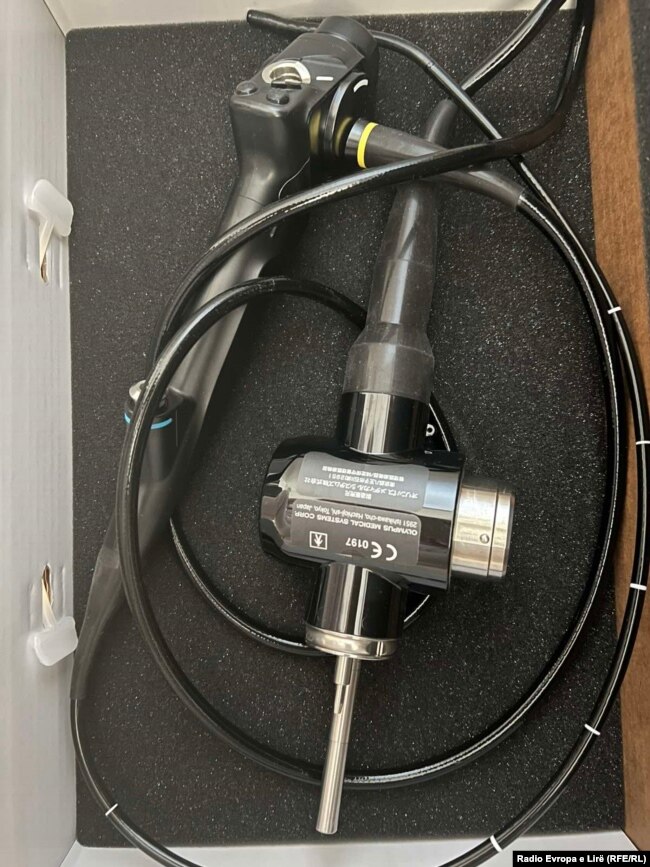 Teil des Bronkoscope-Geräts an der Klinik der Pediatrics.