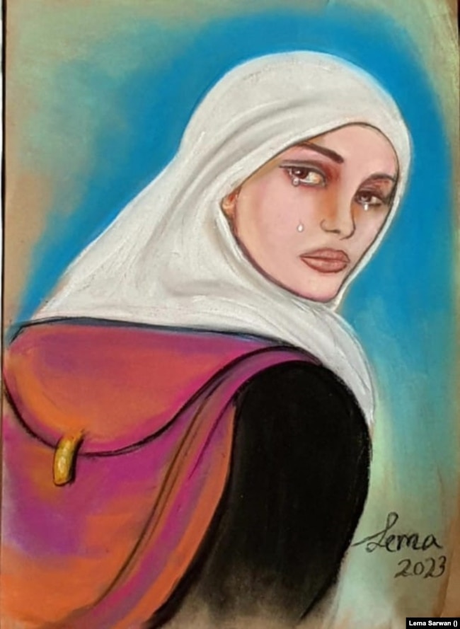 An untitled painting by Lema Sarwan
