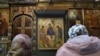 "Троица" на богослужении в Троицком соборе Троице-Сергиевой лавры