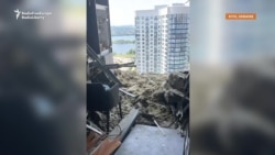 Kyiv Apartment Exterior Heavily Damaged In Drone Strike