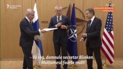 Momentul predării documentelor de aderare a Finlandei la NATO