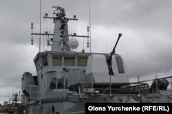 Один из шведских кораблей в Гётеберге в День ВМС Швеции. 7 июля 2022 года