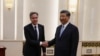 Sekretari amerikan i Shtetit, Antony Blinken, dhe presidenti kinez, Xi Jinping, Kinë, 19 qershor 2023.
