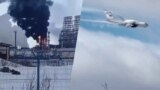 НПЗ в Нижегородской области и разбившийся самолет Ил-76, коллаж