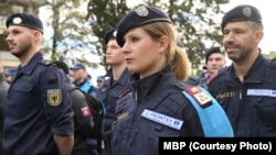 Oficerët e policisë nga Agjencia Evropiane e Rojës Kufitare dhe Bregdetare FRONTEX në Maqedoninë e Veriut