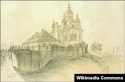 Будинок Івана Котляревського в Полтаві. Малюнок Тараса Шевченка, 1845 рік