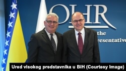 Visoki predstavnik u BiH Christian Schmidt sa Kyriakosom Hadjiyiannijem, podpredsjednikom Parlamentarne skupštine OSCE, Sarajevo, 2. februar 2024.
