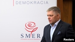 Bivši slovački premijer Roberto Fico posle pobede na parlamentarnim izborima, 1. oktobar 2023.