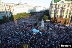 Pamje tjetër prej protestës.