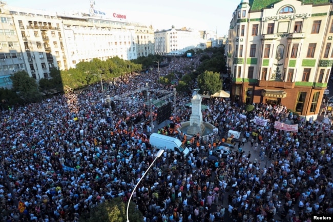 Pamje tjetër prej protestës.