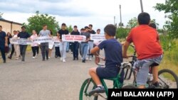 Протест в Нагорном Карабахе против блокады со стороны Азербайджана (архив)