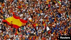 Unul din multele mitinguri de protest împotriva proiectului de lege pentru amnistia catalană a avut loc la Madrid la 24 septembrie, 2023. 