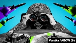 Наемник ЧВК "Вагнер", ракеты и боевые автомобили. Автор иллюстрации Лида Курносова (Верстка)