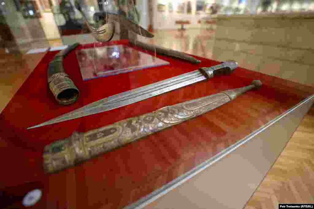 A 19th-century Turkish dagger Many of the seized items were brought illegally to Kazakhstan through auctions in the United States and Great Britain. Several people involved in the procurement of these objects received prison sentences, while others have been put on international wanted lists.