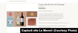 Ofertă de pe site-ul propriu al companiei Le Menoir pentru un coș de Paște.