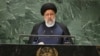 Иранскиот претседател Ебрахим Раиси на сесијата на Генералното собрание на Обединетите нации, 19 септември 2023 година.