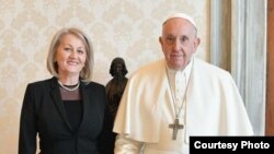 Borjana Krišto i papa Franjo, Vatikan, 4. travnja 2023.