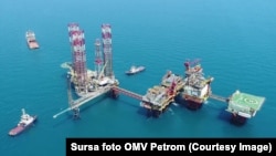 O platformă marină din Marea Neagră a companiei OMV Petrom.