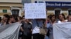 Protest against femicide in Gradacac, Bosnia, after woman got killed by her partner who live streamed her killing, August 2023