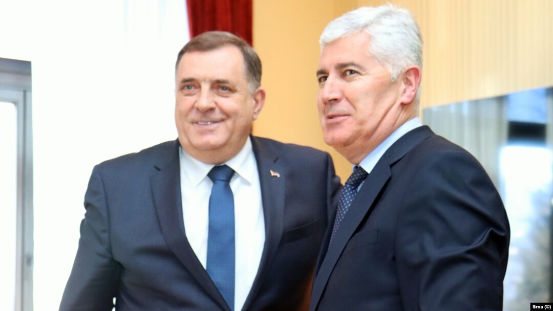 Milorad Dodik i Dragan Čović u Banjaluci, februar 2023.