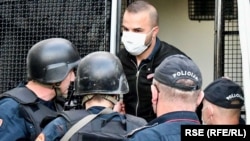 Ilir Đokaj, prilikom privođenja nakon ubistva Šejle Bakija, Podgorica, oktobar 2021.