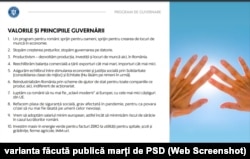 Punctul 7 al principiilor din cea de-a doua variantă a programului de guvernare 2023-2024 vorbește despre români ca „sclavii moderni ai Europei”.