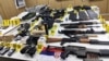 Kosovo- Weapons exposed from a police raid in Zvecan on May 14th, 2024 Foto 2